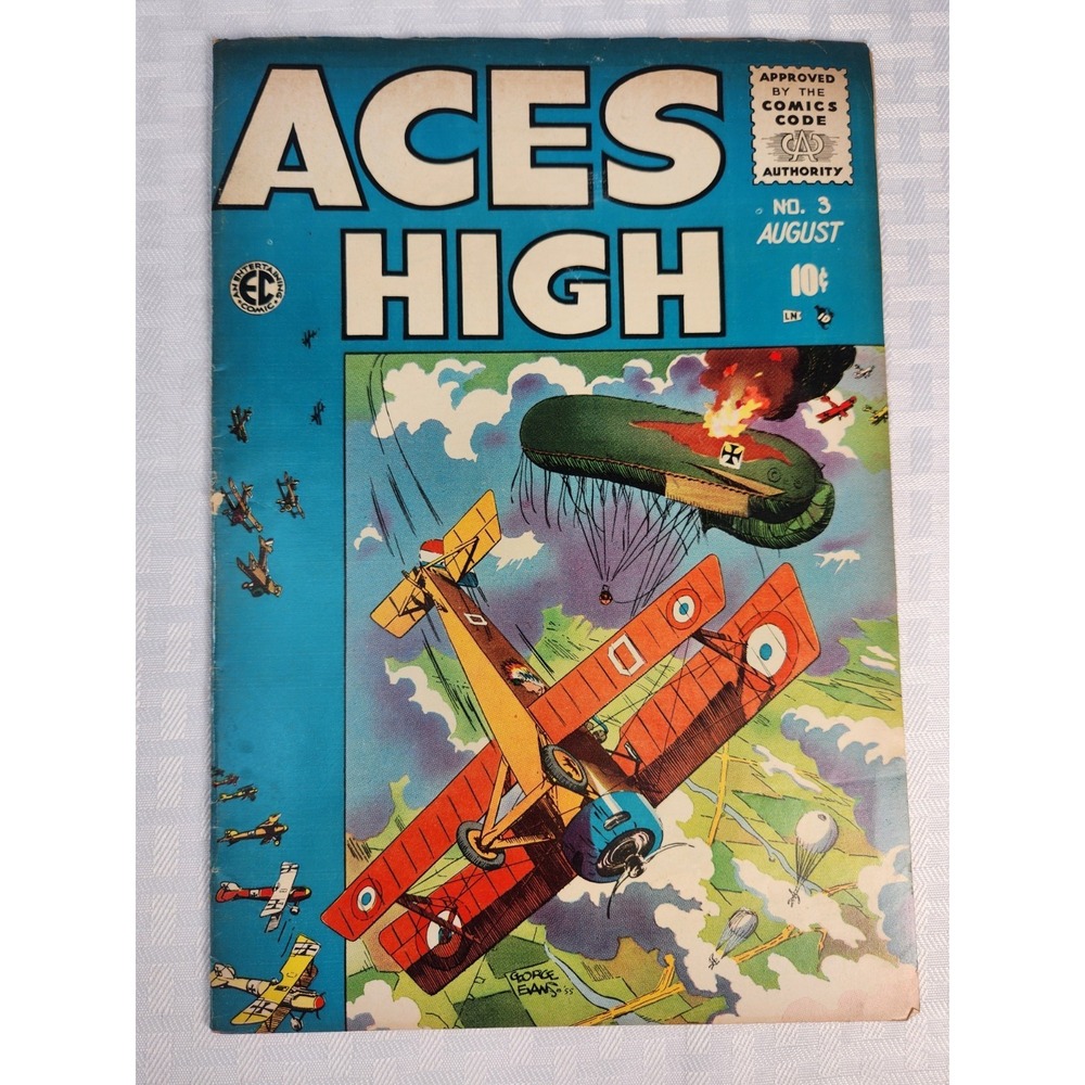 Aces High  COMICS #3 EC April 1955 War Comic Book Golden Age Very Fine Condition